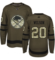 Youth Adidas Buffalo Sabres #20 Scott Wilson Authentic Green Salute to Service NHL Jersey