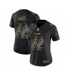 Women's Chicago Bears #52 Khalil Mack Black Gold Vapor Untouchable Limited Football Jersey