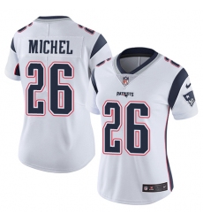 Women's Nike New England Patriots #26 Sony Michel White Vapor Untouchable Limited Player NFL Jersey