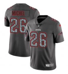 Youth Nike New England Patriots #26 Sony Michel Gray Static Untouchable Limited NFL Jersey