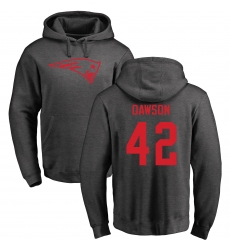 NFL Nike New England Patriots #42 Duke Dawson Ash One Color Pullover Hoodie