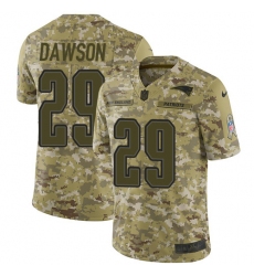 Youth Nike New England Patriots #29 Duke Dawson Limited Camo 2018 Salute to Service NFL Jersey