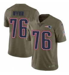 Youth Nike New England Patriots #76 Isaiah Wynn Limited Olive 2017 Salute to Service NFL Jersey
