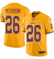 Men's Nike Washington Redskins #26 Adrian Peterson Elite Gold Rush Vapor Untouchable NFL Jersey