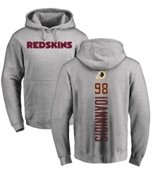 NFL Nike Washington Redskins #98 Matt Ioannidis Ash Backer Pullover Hoodie