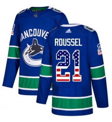Men's Adidas Vancouver Canucks #21 Antoine Roussel Authentic Camo Veterans Day Practice NHL Jersey