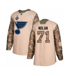 Men's St. Louis Blues #71 Jordan Nolan Authentic Royal Blue Home 2019 Stanley Cup Final Bound Hockey Jersey