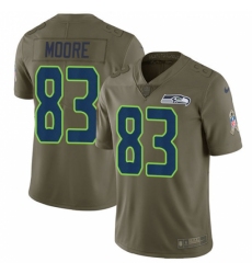 Youth Nike Seattle Seahawks #83 David Moore Limited Olive 2017 Salute to Service NFL Jersey