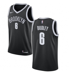Youth Nike Brooklyn Nets #6 Jared Dudley Swingman Black NBA Jersey - Icon Edition