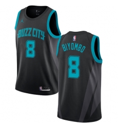 Women's Nike Jordan Charlotte Hornets #8 Bismack Biyombo Swingman Black NBA Jersey - 2018 19 City Edition