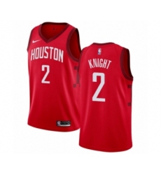 Men's Nike Houston Rockets #2 Brandon Knight Red Swingman Jersey - Earned Edition