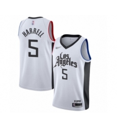 Youth Los Angeles Clippers #5 Montrezl Harrell Swingman White Basketball Jersey - 2019 20 City Edition