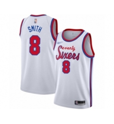 Women's Philadelphia 76ers #8 Zhaire Smith Swingman White Hardwood Classics Basketball Jersey