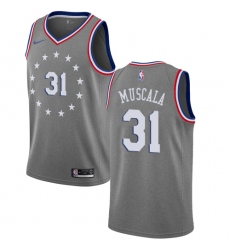 Women's Nike Philadelphia 76ers #31 Mike Muscala Swingman Gray NBA Jersey - City Edition