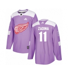 Youth Detroit Red Wings #11 Filip Zadina Authentic White Away Fanatics Branded Breakaway NHL Jersey