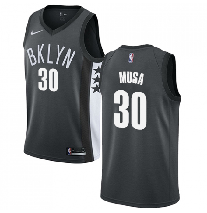 Men's Nike Brooklyn Nets #30 Dzanan Musa Swingman Gray NBA Jersey Statement Edition
