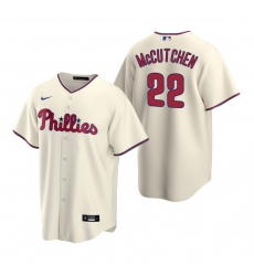 Men's Nike Philadelphia Phillies #22 Andrew McCutchen Cream Alternate Stitched Baseball Jersey