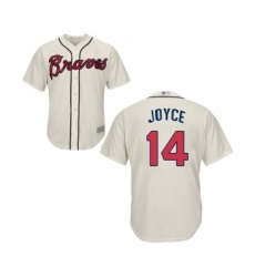 Youth Atlanta Braves #14 Matt Joyce Replica Cream Alternate 2 Cool Base Baseball Jersey