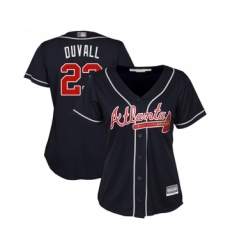 Women's Atlanta Braves #23 Adam Duvall Replica Blue Alternate Road Cool Base Baseball Jersey