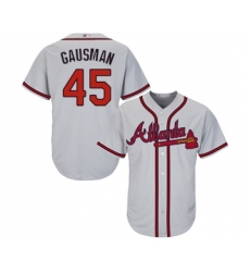 Youth Atlanta Braves #45 Kevin Gausman Replica Grey Road Cool Base Baseball Jersey