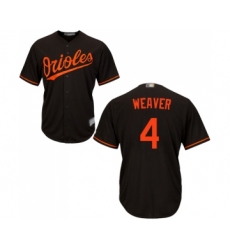 Men's Baltimore Orioles #4 Earl Weaver Replica Black Alternate Cool Base Baseball Jersey