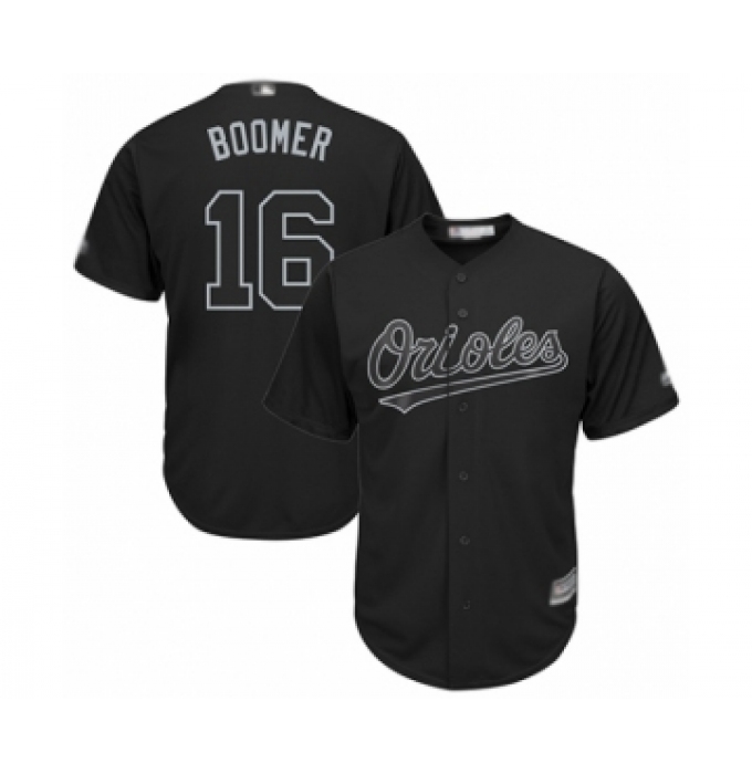 Men's Baltimore Orioles #16 Trey Mancini  Boomer  Authentic Black 2019 Players Weekend Baseball Jersey