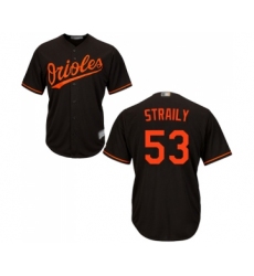 Youth Baltimore Orioles #53 Dan Straily Replica Black Alternate Cool Base Baseball Jersey