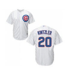 Youth Chicago Cubs #20 Brandon Kintzler Authentic White Home Cool Base Baseball Jersey