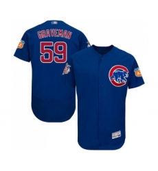 Men's Chicago Cubs #59 Kendall Graveman Royal Blue Alternate Flex Base Authentic Collection Baseball Jersey
