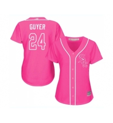 Women's Chicago White Sox #24 Brandon Guyer Replica Pink Fashion Cool Base Baseball Jersey
