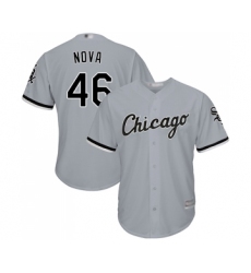 Men's Chicago White Sox #46 Ivan Nova Replica Grey Road Cool Base Baseball Jersey