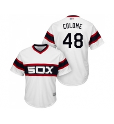 Men's Chicago White Sox #48 Alex Colome Replica White 2013 Alternate Home Cool Base Baseball Jersey