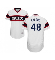 Men's Chicago White Sox #48 Alex Colome White Alternate Flex Base Authentic Collection Baseball Jersey