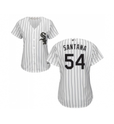 Women's Chicago White Sox #54 Ervin Santana Replica White Home Cool Base Baseball Jersey