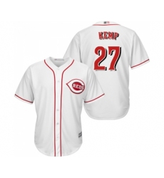 Men's Cincinnati Reds #27 Matt Kemp Replica White Home Cool Base Baseball Jersey