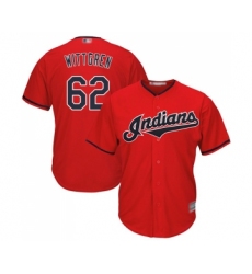 Men's Cleveland Indians #62 Nick Wittgren Replica Scarlet Alternate 2 Cool Base Baseball Jersey