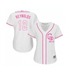 Women's Colorado Rockies #12 Mark Reynolds Replica White Fashion Cool Base Baseball Jersey