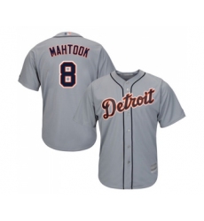Youth Detroit Tigers #8 Mikie Mahtook Replica Grey Road Cool Base Baseball Jersey
