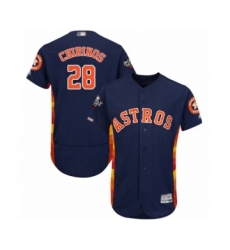 Men's Houston Astros #28 Robinson Chirinos Navy Blue Alternate Flex Base Authentic Collection 2019 World Series Bound Baseball Jersey