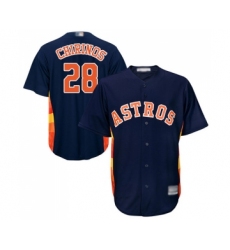 Men's Houston Astros #28 Robinson Chirinos Replica Navy Blue Alternate Cool Base Baseball Jersey
