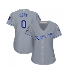 Women's Kansas City Royals #0 Terrance Gore Replica Grey Road Cool Base Baseball Jersey