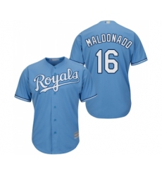 Youth Kansas City Royals #16 Martin Maldonado Replica Light Blue Alternate 1 Cool Base Baseball Jersey