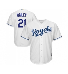Youth Kansas City Royals #21 Homer Bailey Replica White Home Cool Base Baseball Jersey