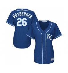 Women's Kansas City Royals #26 Brad Boxberger Replica Blue Alternate 2 Cool Base Baseball Jersey