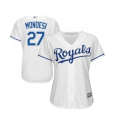 Women's Kansas City Royals #27 Adalberto Mondesi Replica White Home Cool Base Baseball Jersey