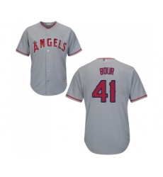 Youth Los Angeles Angels of Anaheim #41 Justin Bour Replica Grey Road Cool Base Baseball Jersey