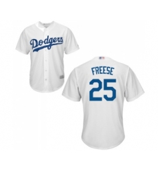 Men's Los Angeles Dodgers #25 David Freese Replica White Home Cool Base Baseball Jersey