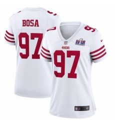 Women's San Francisco 49ers #97 Nick Bosa White 2023 F U S E Vapor Untouchable Limited Stitched Football 2024 Super Bowl LVIII Jersey