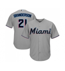 Youth Miami Marlins #21 Curtis Granderson Replica Grey Road Cool Base Baseball Jersey