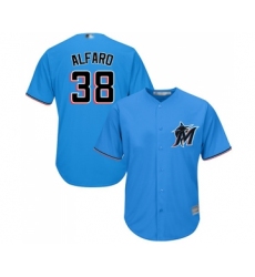 Men's Miami Marlins #38 Jorge Alfaro Replica Blue Alternate 1 Cool Base Baseball Jersey
